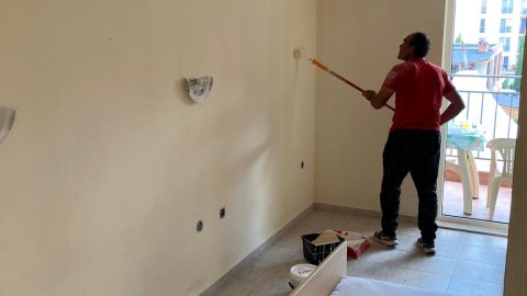 za 3 dni sme dokončili maľovanie bytu a opravu kotla